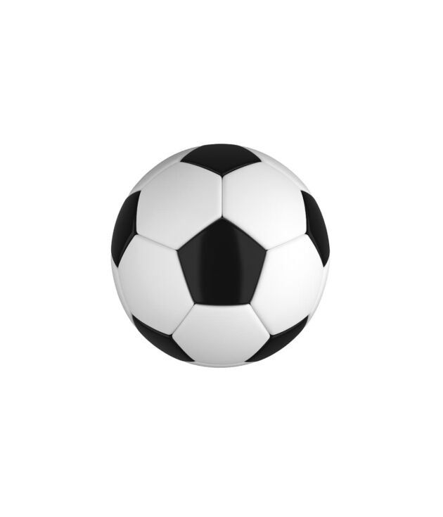Black and white classic soccer ball