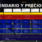 Calendario y Precios – Dragons SC